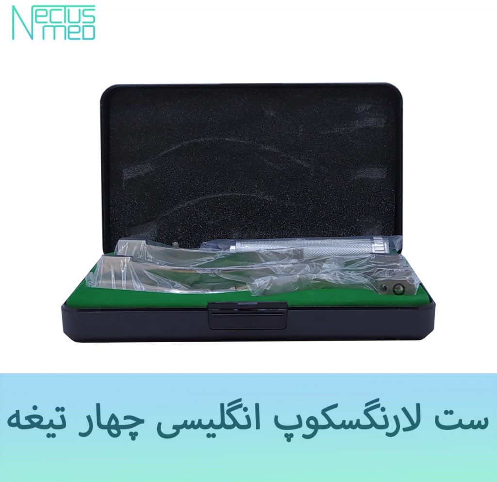 ست لارنگسکوپ انگلیسی 4 تیغ